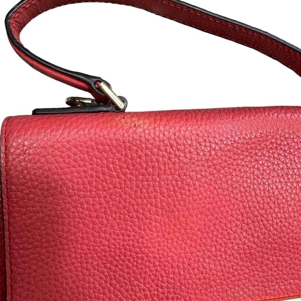 Michael Kors Callie Pebbled Pink Leather Top Handle Purse Satchel Bag No Strap - Picture 11 of 14